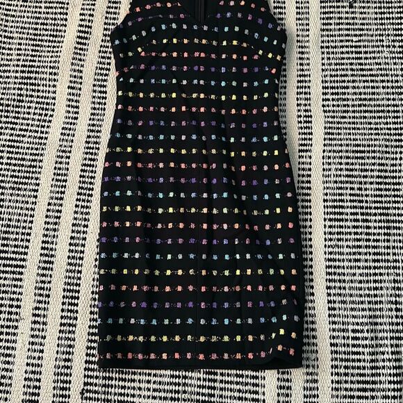 Diane Von Furstenberg Size 6 Black Tweed dress black Multicolor Dress - Picture 2 of 7